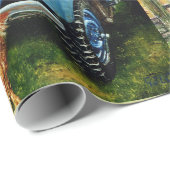 Papier Cadeau Joyeux anniversaire cultivant le thème (Coin rond)