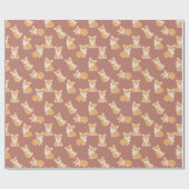 Papier Cadeau Joyeux anniversaire Cute Corgi Motif pour Amoureux (Plat)
