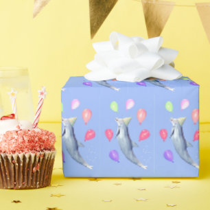 Papier Cadeau Joyeux Anniversaire Dauphin
