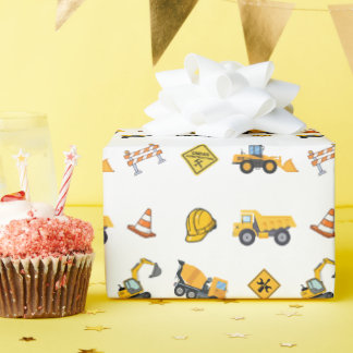 Papier Cadeau Joyeux Anniversaire de Construction