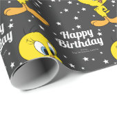 Papier Cadeau Joyeux anniversaire de LOONEY TUNES™ TWEETY™ (Coin rond)