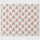 Papier Cadeau Joyeux anniversaire de l'ours tribal (Plat)