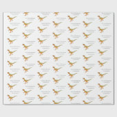 Papier Cadeau Joyeux Anniversaire Dinosaure avec Prénom Garçon P (Plat)