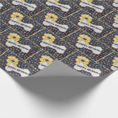 Papier Cadeau Joyeux Anniversaire Dot Bone (Coin)