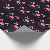 Papier Cadeau Joyeux anniversaire en coréen gâteau & ballons (PI (Coin)