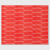 Papier Cadeau Joyeux anniversaire en Pois (Plat)