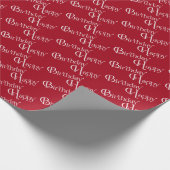 Papier Cadeau Joyeux anniversaire en rouge (Coin)