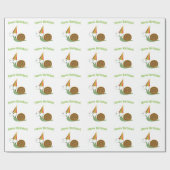 Papier Cadeau Joyeux anniversaire ! Escargot (Plat)