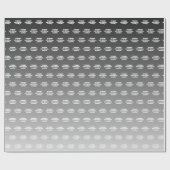 Papier Cadeau Joyeux anniversaire et tout nom | Black Grey White (Plat)