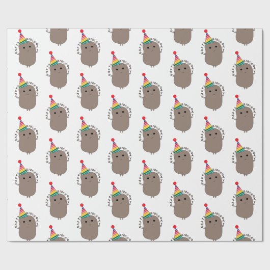 Papier Cadeau Joyeux anniversaire Funny Potato (Plat)