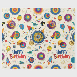 Papier Cadeau Joyeux Anniversaire, Garçon