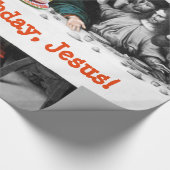 Papier Cadeau Joyeux anniversaire, Jésus ! Noël drôle (Coin)