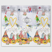 Papier Cadeau Joyeux Anniversaire Joyeux Papier d'enveloppement  (Plat)