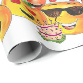 Papier Cadeau Joyeux Anniversaire Joyeux Papier d'enveloppement  (Coin rond)