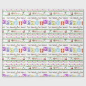Papier Cadeau Joyeux Anniversaire Joyeux Papier d'enveloppement  (Plat)