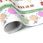 Papier Cadeau Joyeux Anniversaire Joyeux Papier d'enveloppement (Coin rond)