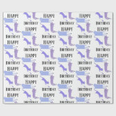 Papier Cadeau Joyeux Anniversaire Modèle Funny Chats Wrapping Pa (Plat)