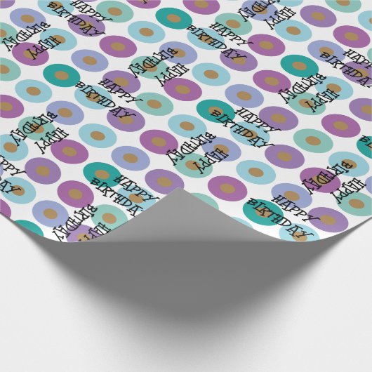 Papier Cadeau Joyeux anniversaire Motif coloré (Coin)