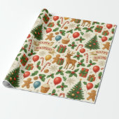 Papier Cadeau Joyeux Anniversaire Noël (Déroulé)
