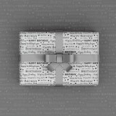 Papier Cadeau Joyeux anniversaire noir et blanc Motif