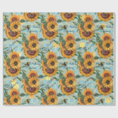 Papier Cadeau Joyeux Anniversaire ou Tournesol de retraite Ajout (Plat)