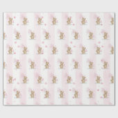 Papier Cadeau Joyeux Anniversaire Ourson (Plat)
