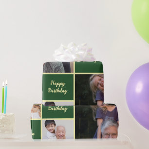 Papier Cadeau Joyeux Anniversaire Papi Collage Photo Personnalis