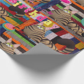 Papier Cadeau Joyeux Anniversaire Papier à envelopper Chat Dame  (Coin)