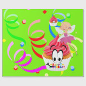 Papier Cadeau Joyeux Anniversaire Papier à envelopper Fairy Conf (Plat)