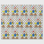 Papier Cadeau Joyeux Anniversaire Papier Boy Trains Cupcakes (Plat)