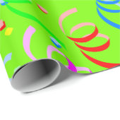 Papier Cadeau Joyeux Anniversaire Papier Confetti Green (Coin rond)