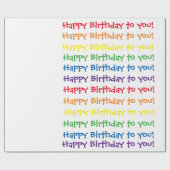 Papier Cadeau Joyeux anniversaire papier d'emballage - (Plat)