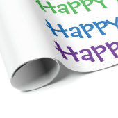 Papier Cadeau Joyeux anniversaire papier d'emballage - (Coin rond)