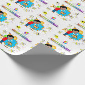 Papier Cadeau Joyeux Anniversaire Papier Enveloppant Africain Ga (Coin)