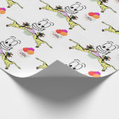 Papier Cadeau Joyeux Anniversaire Papier Enveloppant Vache Cupca (Coin)