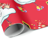 Papier Cadeau Joyeux Anniversaire Papier IPhone Text Cloud (Coin rond)