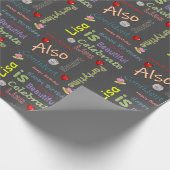 Papier Cadeau Joyeux Anniversaire papier Lisa (Coin)