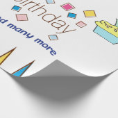 Papier Cadeau Joyeux Anniversaire Papier papier FUN Cupcake (Coin)