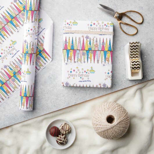 Papier Cadeau Joyeux Anniversaire Papier papier FUN Cupcake (Artisanat)