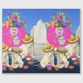 Papier Cadeau Joyeux Anniversaire Papier Papier Ours Polaire (Plat)