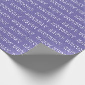 Papier Cadeau Joyeux anniversaire periwinkle violet motif modern (Coin)