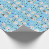 Papier Cadeau Joyeux anniversaire petit agneau garçon (Coin)