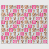 Papier Cadeau Joyeux Anniversaire Photo Collage N'Importe Quel  (Plat)