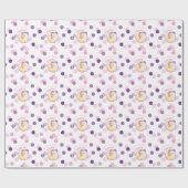 Papier Cadeau JOYEUX ANNIVERSAIRE photo moderne confetti taches  (Plat)