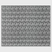 Papier Cadeau Joyeux anniversaire QR Code sur Grey (Plat)