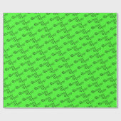 Papier Cadeau Joyeux anniversaire sur vert néon (Plat)