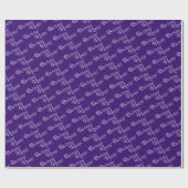 Papier Cadeau Joyeux anniversaire sur violet (Plat)