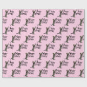 Papier Cadeau Joyeux anniversaire Tabby Cat fun (Plat)