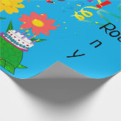 Papier Cadeau Joyeux Anniversaire Tortues en papier (Coin)