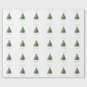 Papier Cadeau Joyeux Arbre de Noël  (Plat)